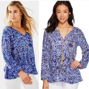 Lilly Pulitzer Willa Taverna Tile All Over Blouse